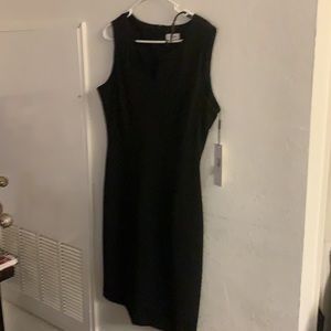 black knee length shift dress: Calvin Klein size 12